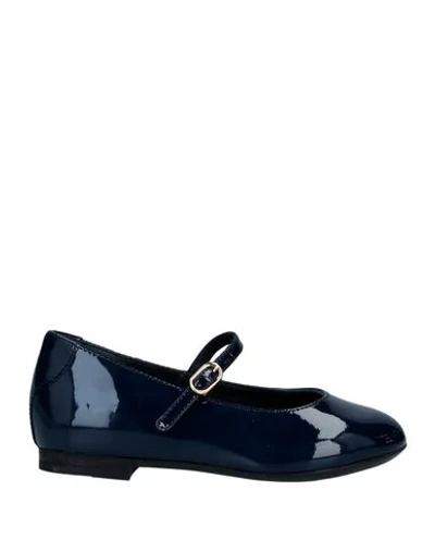 Shop Dolce & Gabbana Ballet Flats In Dark Blue