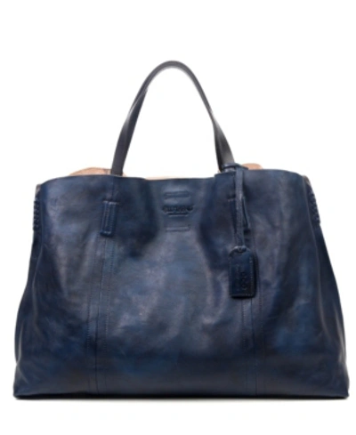 Shop Old Trend Women's Genuine Leather Forest Island Tote Bag In Navy