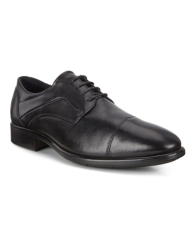 Shop Ecco Men's Citytray Cap Toe Tie Oxford In Black