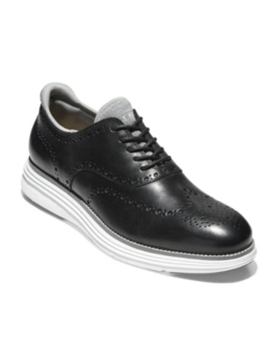 Shop Cole Haan Men's Original Grand Ultra Wingtip Oxford Shoe Men's Shoes In Black, White