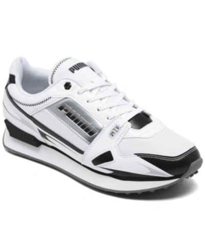 Shop Puma Women's Mile Rider Casual Sneakers From Finish Line In White