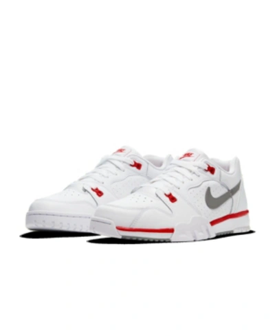 Shop Nike Men's Cross Trainer Low Training Sneakers From Finish Line In White, Particle Gray