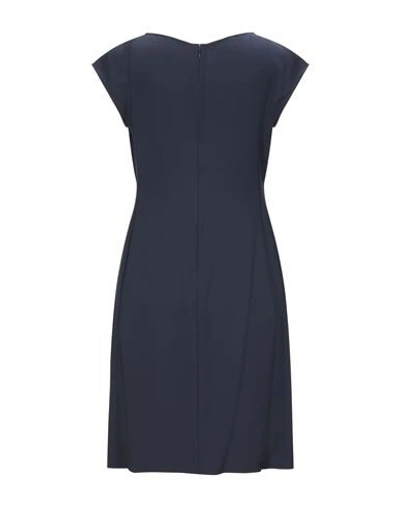Shop Armani Collezioni Short Dress In Slate Blue