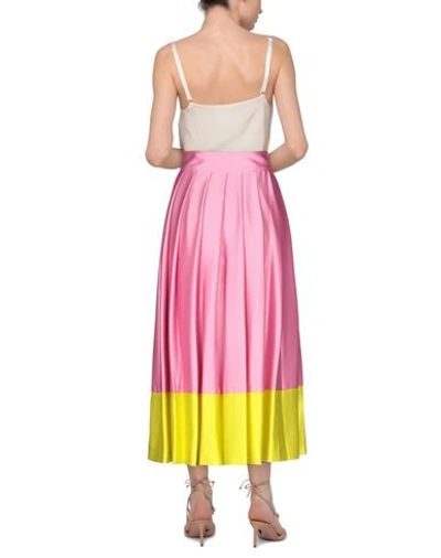 Shop Msgm Midi Skirts In Pink
