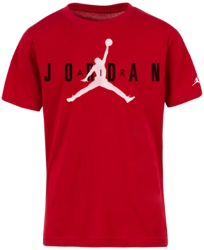 Shop Jordan Big Boys Graphic Short Sleeves T-shirt In Gym Red