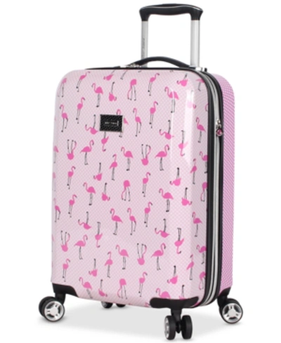 Shop Betsey Johnson 20" Hardside Carry-on Spinner In Flamingo Strut