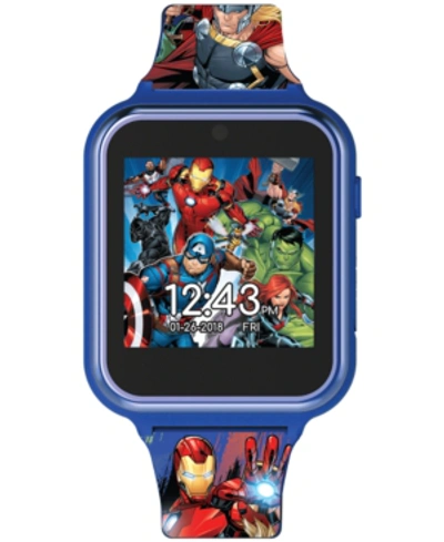 Shop Accutime Kid's Avengers Silicone Strap Touchscreen Smart Watch 46x41mm In Black