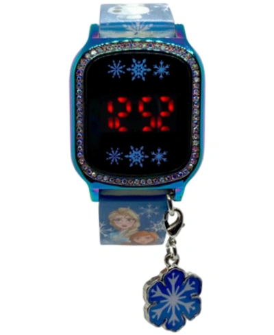 Shop Accutime Kid's Frozen 2 Blue Silicone Strap Touch Screen Watch 36x33mm In Multi