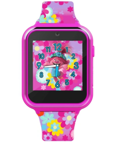 Shop Accutime Kid's Trolls Multicolor Silicone Strap Smart Watch 46x41mm In Pink