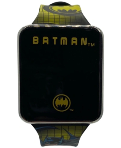 Shop Accutime Kid's Batman Silicone Strap Touchscreen Watch 36x33mm In Yellow