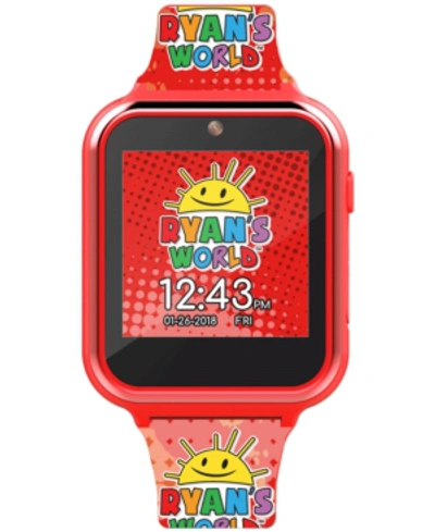 Shop Accutime Kid's Ryan's World Multicolored Silicone Strap Smart Watch 46x41mm In Red