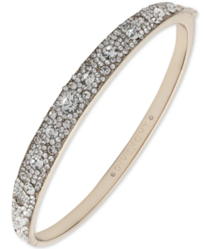 Shop Givenchy Scattered Crystal Bangle Bracelet In Gold