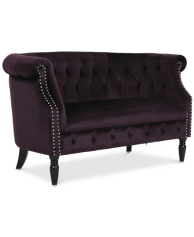 Shop Noble House Murlene 52" Loveseat In Blackberry