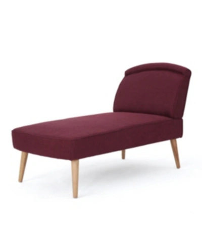 Shop Noble House Carisia Chaise In Wine