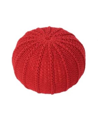 Noble House Corisande Pouf In Red