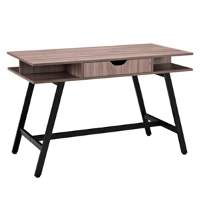 Shop Modway Turnabout Office Desk In Birch In Brown