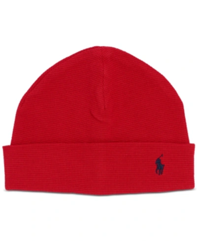 Shop Polo Ralph Lauren Men's Thermal Beanie In Red