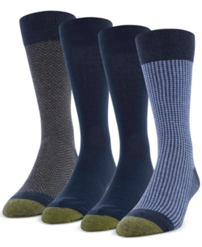 Gold Toe Men's 4-pack Casual Classic Crew Socks In New Navy