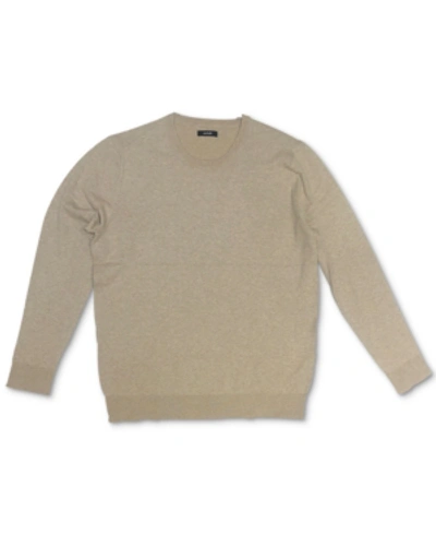 Shop Alfani Men's Solid Crewneck Sweater, Created For Macy's In Sandcastle
