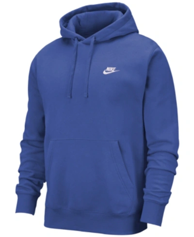 Shop Nike Men's Sportswear Club Fleece Pullover Hoodie In Astro Blue