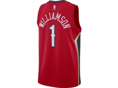 Shop Jordan New Orleans Pelicans Men's Statement Swingman Jersey Zion Williamson In Red