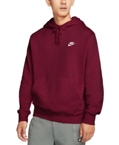 Nike Men's Sportswear Club Fleece Monogram Hoodie in Brown - ShopStyle