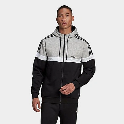 Adidas Originals Nutasca Zx Full-zip Hoodie In Medium Grey Heather/black |  ModeSens