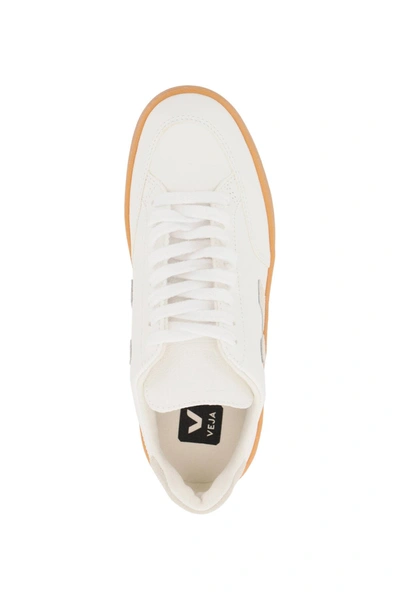 Veja V-12 Leather Sneaker In Extra White Natural Gum Sole | ModeSens