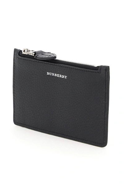 Shop Burberry Somerset Card Holder In Black,green
