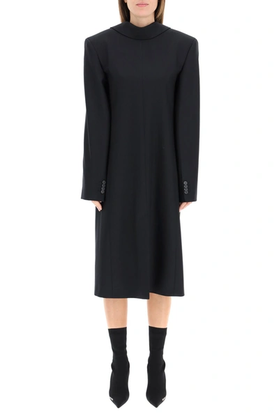 Shop Balenciaga Back To Front Dress In Black