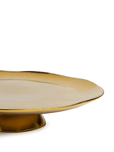 Shop Bitossi Home La Tavola Scomposta Cake Stand In Gold