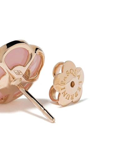 Shop Pasquale Bruni 18kt Rose Gold Bon Ton Rose Quartz And Diamond Studs In Pink