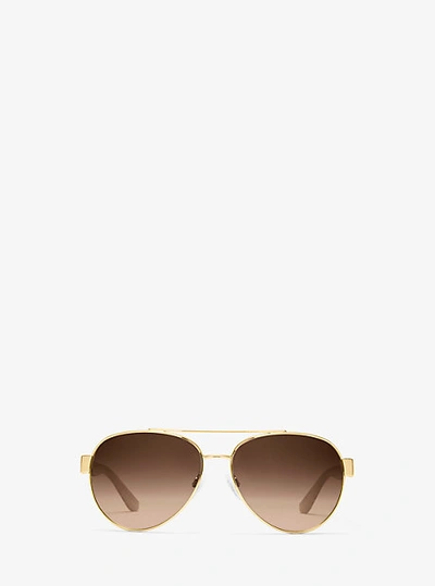 Shop Michael Kors Blair I Sunglasses In Gold