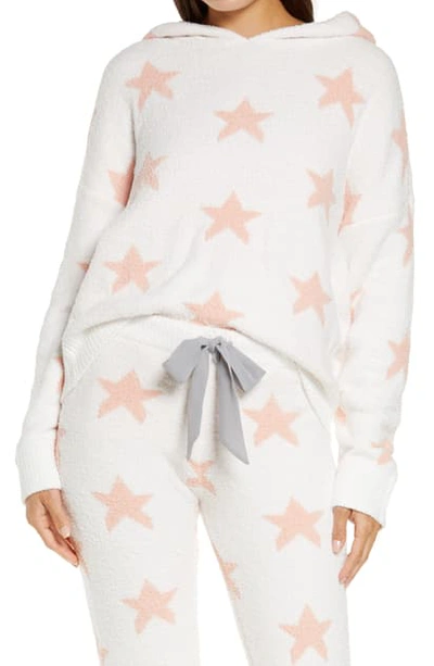 Shop Honeydew Intimates Snow Angel Sweater Hoodie In Ivory Stars