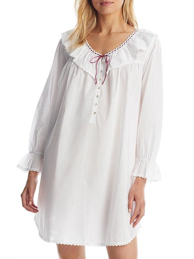 Shop Eileen West Clara Poet Woven Nightgown In White