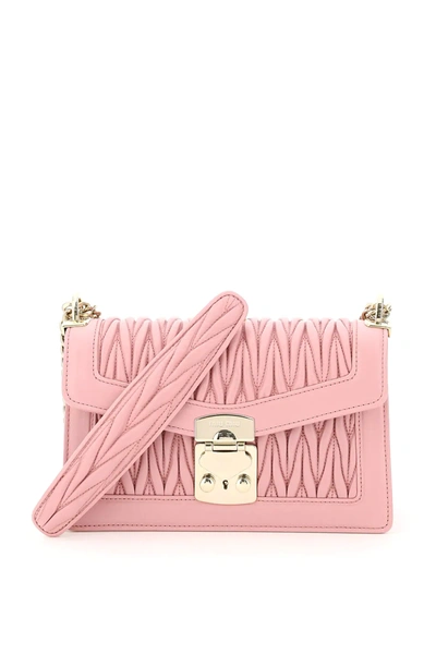 Shop Miu Miu Medium Miu Confidential Shoulder Bag In Pink