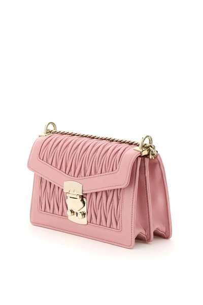 Shop Miu Miu Medium Miu Confidential Shoulder Bag In Pink