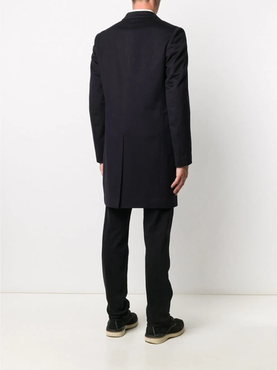 Shop Paul Smith Wool Coat In Blue