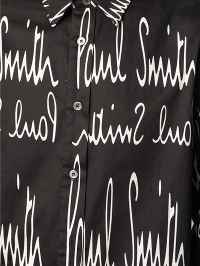Shop Paul Smith Cotton Shirt In Black