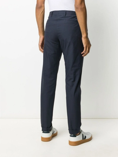 Shop Paul Smith Cotton Trousers In Blue