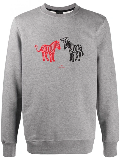 Shop Ps By Paul Smith Organic Cotton Sweatshirt In Grey