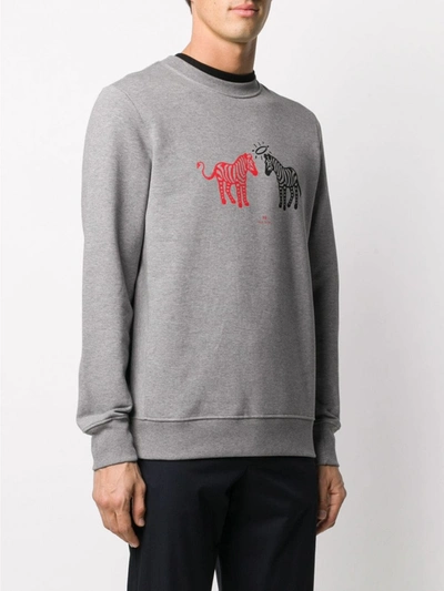 Shop Ps By Paul Smith Organic Cotton Sweatshirt In Grey