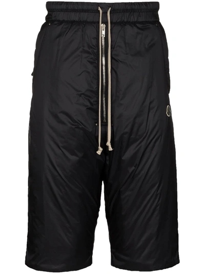 Shop Rick Owens Drawstring Waist Padded Shorts In Black