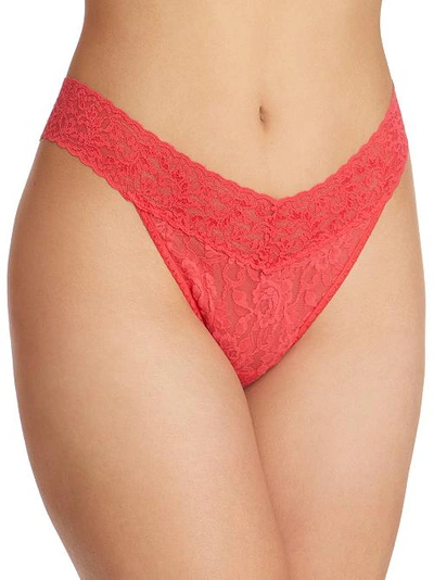 Shop Hanky Panky Signature Lace Original Rise Thong In Coral Rose