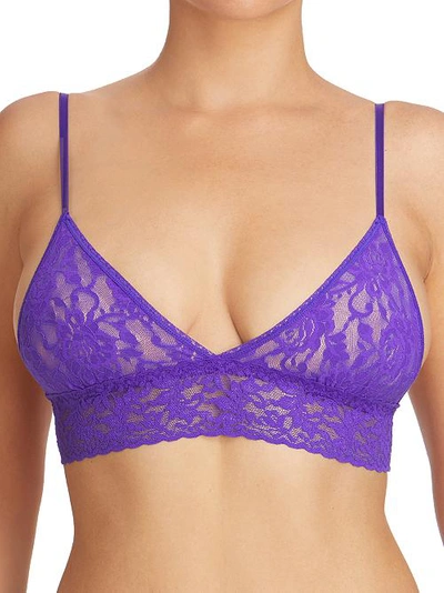 Shop Hanky Panky Signature Lace Padded Bralette In Electric Purple