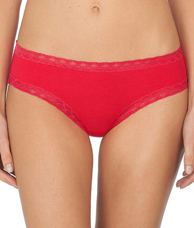 Shop Natori Bliss Cotton Girl Brief In Vermillion