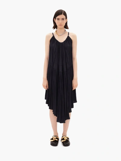 Shop Jw Anderson Gathered Sleeveless Dress In Black