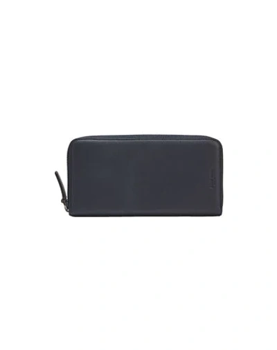 Shop Giorgio Armani Man Wallet Midnight Blue Size - Soft Leather