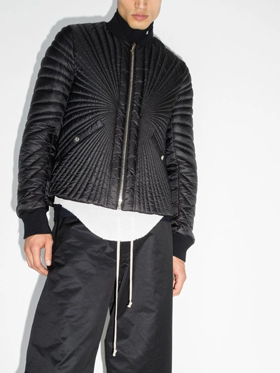 Shop Rick Owens Angle Down Coat In Black