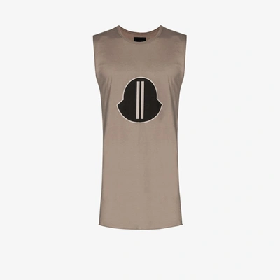 Shop Rick Owens Cotton T-shirt In Grey